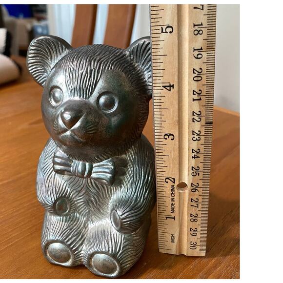 Teddy bear with bow metal bank Designer Jewelry by Sweet Pea - Picture 6 of 7